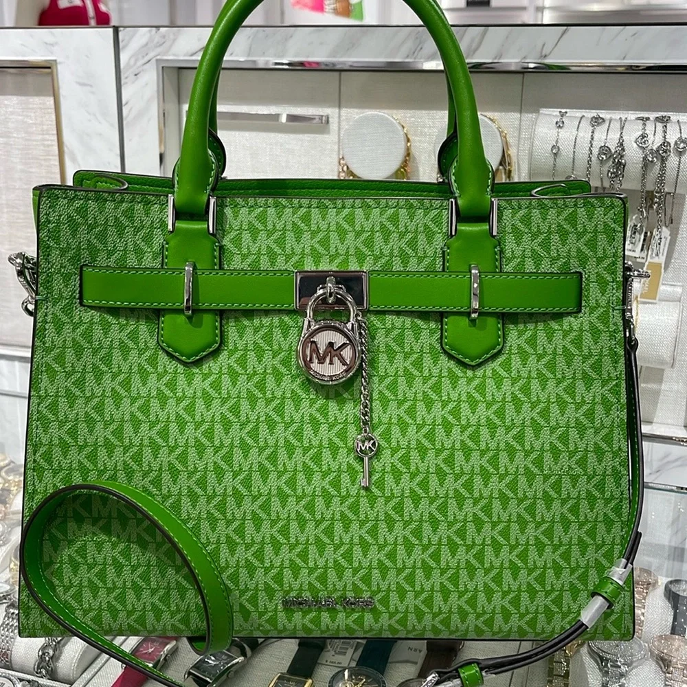 Michael Kors Hamilton Medium Signature Logo Satchel
Jungle Green
NWT - Picture 10 of 16